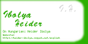 ibolya heider business card